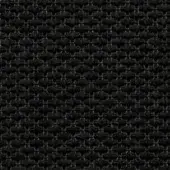 Black woven textile with a dense basketweave pattern, exhibiting a matte finish and subtle tonal variations in a close-up view.