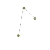 Captivating Kundalini Azou wall lamp with striking onyx discs and a painted metal structure