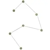Elegant Kundalini Azou wall lamp with circular green onyx discs and a sleek painted metal structure