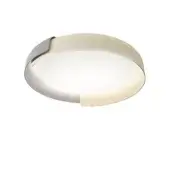 Superior Kundalini Dala ceiling lamp with a three-dimensional form and cream light gray metallic coated structure