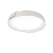 Exclusive Kundalini Dala ceiling lamp with an opal diffuser nestled within its clover-like white synthetic form