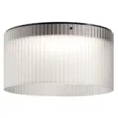 Distinguished Kundalini Giass ceiling lamp with cylindrical sandblasted glass and coated metal in dark gray or black finish