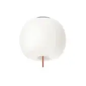 Exceptional Kundalini Kushi ceiling lamp with a spherical opal diffuser and copper-finished metal body