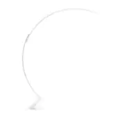 Elegant Kundalini Kyudo floor lamp in white extruded aluminum with a glossy varnish coating crafted in Italy