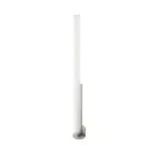Exceptional Kundalini Model T floor lamp with an opal methacrylate tubular diffuser and matte gray metallic finish