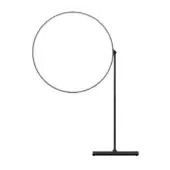 Elegant Kundalini Poise table lamp with matt black metallic diffuser and structure crafted in Italy with adjustable design