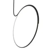 Elegant Kundalini Poise ceiling lamp with a matt black metallic diffuser and structure offering flexible configurations