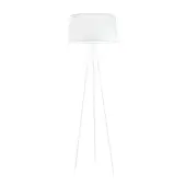 Exceptional Kundalini Tripod floor lamp with fire-resistant fabric and white painted premium metal structure