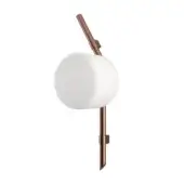 Distinguished Kundalini Floed wall lamp with spherical white opal diffusers and copper-toned metallic coated structure