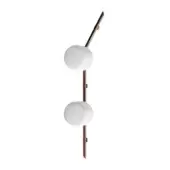 Elegant Kundalini Floed wall lamp with metallic coating and dual-layer blown opal glass inspired by gorgonian coral forms