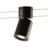 Exceptional Kundalini Mitos ceiling lamp with adjustable spotlights in metallic coating and matte black finish