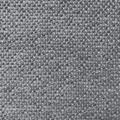 Gray woven fabric texture with a repeating square pattern, displaying a nubby surface and subtle tonal variations; “casa casati” label visible.