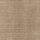 Beige woven fabric texture displays a dense, heathered pattern with visible threads, suggesting natural jute fiber; casa casati label present.