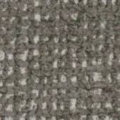 Woven fabric texture, zinc gray-brown tone, repeating irregular dot pattern in a grid, looped pile construction, casa casati material sample.