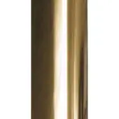 Gold chrome metal column, cylindrical shape, polished finish reflects light, seamless surface, modern aesthetic, white background.