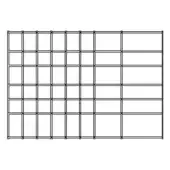 Black linear grid with rectangular and square sections on white background, organized into three vertical columns with consistent line weight.