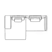 Binoculars line drawing, black and white, cylindrical barrels connected by a hinge with square lens covers, functional mechanical design.