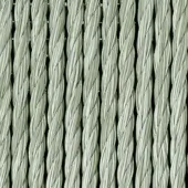 Twisted sage green texture with a repeating vertical strand pattern, resembling rope, composed of a matte plastic or resin material.