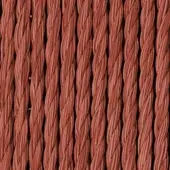 Woven texture displaying a terracotta red color, featuring a dense grid of vertical rope-like strands with a matte finish.