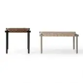 Exceptional Cierre1972 Jared bench with dark metal frame and handwoven brown leather seat presents rational luxury