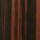 Matt striped ebony wood texture with vertical grain, featuring alternating dark brown and reddish-brown hues in a linear pattern.