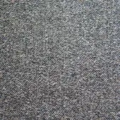 Fabric sample, gray-beige blend, granular texture with speckled surface and tight weave; “bolzan letti” label visible.