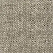 Woven fabric sample, muted gray-beige tone, dense irregular texture with visible horizontal and vertical threads, Bolzan Lettti Azalea 103 label.