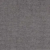 Medium gray woven fabric sample with a dense, knotted texture and heathered tonal variations; label reads “bolzan letti cosme e235”.