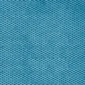 Turquoise velvet fabric texture with repeating raised circular pattern, dense pile, and uniform color, Bolzan Letto collection sample.
