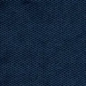 Deep blue velvet fabric with a repeating dot pattern, featuring a short pile and subtle sheen, creating a tactile, raised texture.