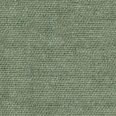 Sage green woven fabric sample with a nubby texture and tight grid pattern, identified as Bolzan Letti Capri 33.