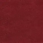 Red fabric sample with a dense, raised pile and irregular grain, suggesting a woven wool or wool-blend texture against a neutral backdrop.