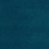 Teal fabric sample with dense pile and matte finish, displaying “bolzan letti” label, even lighting, tight weave, and subtle tonal variations.