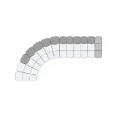 Abstract gray rectangular blocks gradient composition against white, suggesting architectural form with matte finish and diffused lighting.