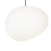 Exclusive Foscarini Gregg Outdoor suspension lamp with organic form crafted in rotational molded polyethylene and matte white finish