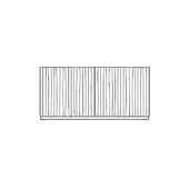 Musa Sideboard – Size A, black and white line drawing, rectangular form with vertical ribbed texture and minimalist design.