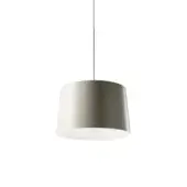 Distinguished Foscarini Twiggy suspension lamp with a beige to gray gradient fiberglass-based composite material and liquid coated finish