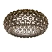 Exceptional Foscarini Caboche Plus ceiling lamp built with smoked bronze PMMA spheres and transparent polycarbonate structure