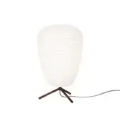 Exceptional Foscarini Rituals lamp with hand-grinding, acid-immersed blown glass and dark brown epoxy powder coated metal base