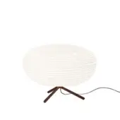 Superior Foscarini Rituals lamp with a striped blown glass shade and matte medium-dark brown epoxy powder-coated metal base