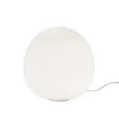 Distinguished Foscarini Rituals lamp with a striped blown glass shade and epoxy powder-coated metal base