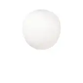 Exceptional Foscarini Rituals ceiling lamp with a spherical form in fixed blown glass and a plaster-like textured white finish