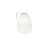 Distinguished Foscarini Rituals wall lamp with a teardrop diffuser in blown glass and epoxy powder coated metal finish