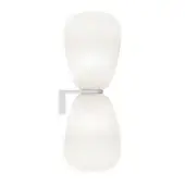 Exceptional Foscarini Rituals wall lamp crafted in blown glass with a striped plaster-like matte finish