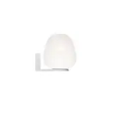 Superior Foscarini Rituals wall lamp in striped blown glass with a plaster-like acid-etched finish and matte metal bracket