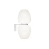 Elegant Foscarini Rituals wall lamp with hand-blown glass diffusers and a matte gray epoxy powder-coated metal arm