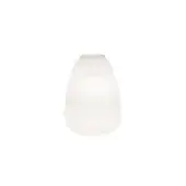 Exceptional Foscarini Rituals Semi wall lamp with striped hand-ground blown glass and white epoxy powder coated metal mount