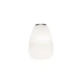 Superior Foscarini Rituals Semi wall lamp with organic blown glass, striped effect and plaster-like finish crafted with a dark gray epoxy powder-coated metal mount