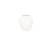 Distinguished Foscarini Rituals Semi wall lamp with striped blown glass and plaster-like finish crafted in epoxy powder coated metal