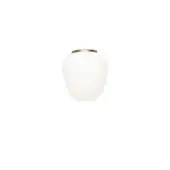 Exceptional Foscarini Rituals Semi wall lamp with hand-blown glass, unique striped texture and gold-toned epoxy powder coated metal mount